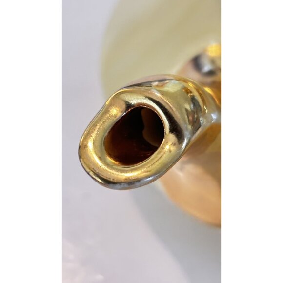 Vintage Pearl China Co Yellow 22K Gold Tea Set Teapot Creamer & Sugar 40s MCM - Picture 6 of 16